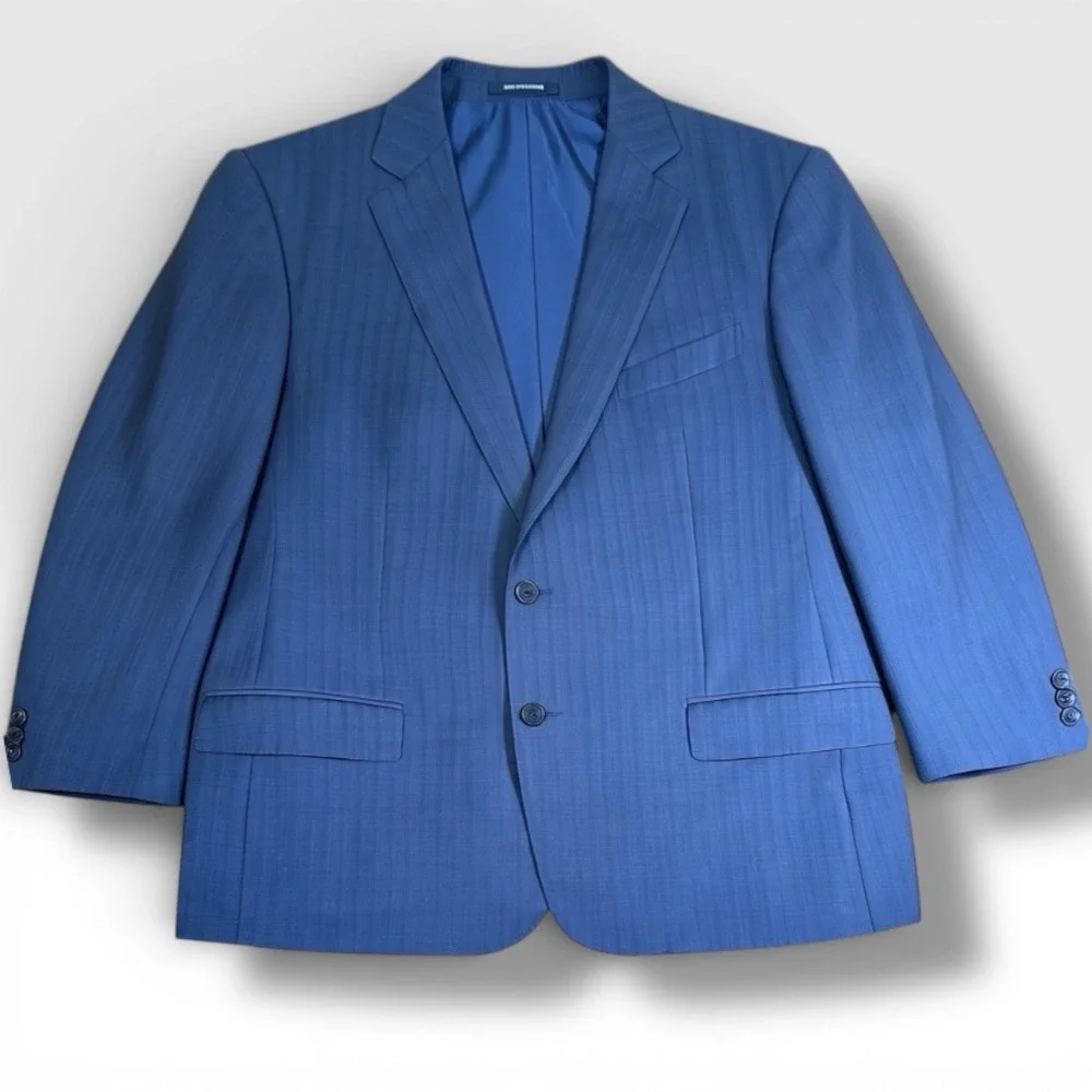Ermenegildo Zegna Trofeo Mila Fit Blazer 60R 40R Navy Wool‎ Switzerland Luxury